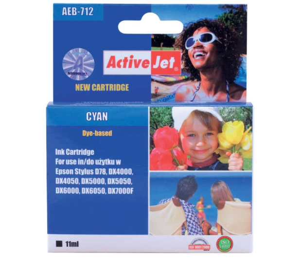 Tusz ACTIVEJET Cyan - zamiennik Epson T0712 (AEB-712) - 20832 - zdjęcie